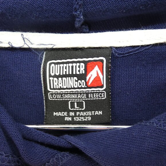 Breckenridge CO 1859 Hoodie Navy Blue L Collegiate Pullover Fleece Sweatshirt - Picture 3 of 4